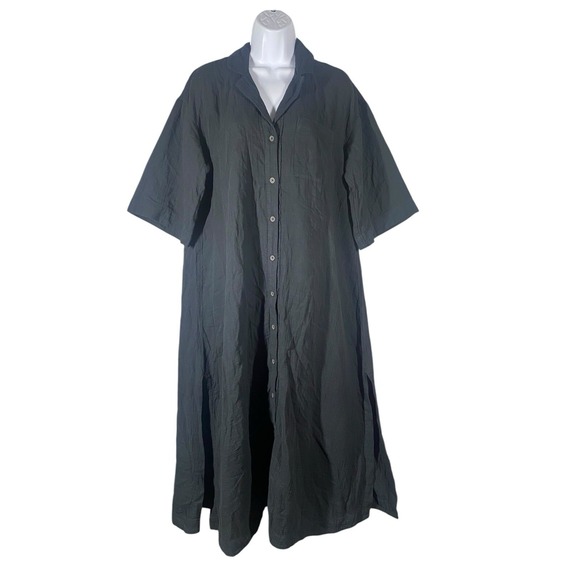 Madewell Womens Lightestspun Cover-Up Maxi Shirtdress True Black Size XS - Picture 2 of 8